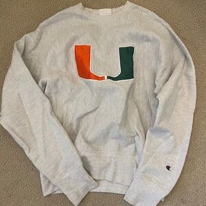 University of Miami Champion Crewneck Sweatshirt